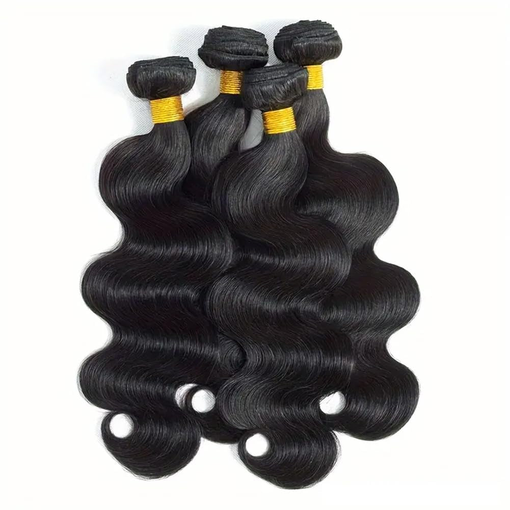 Human Hair Bundles 16 18 20 22 Inch Body Wave Bundles Human Hair 12A 100% Unprocessed Brazilian Virgin Human Hair 4 Bundles Human Hair Body Wave Human Hair Bundles Natural Color Human Hair Extensions