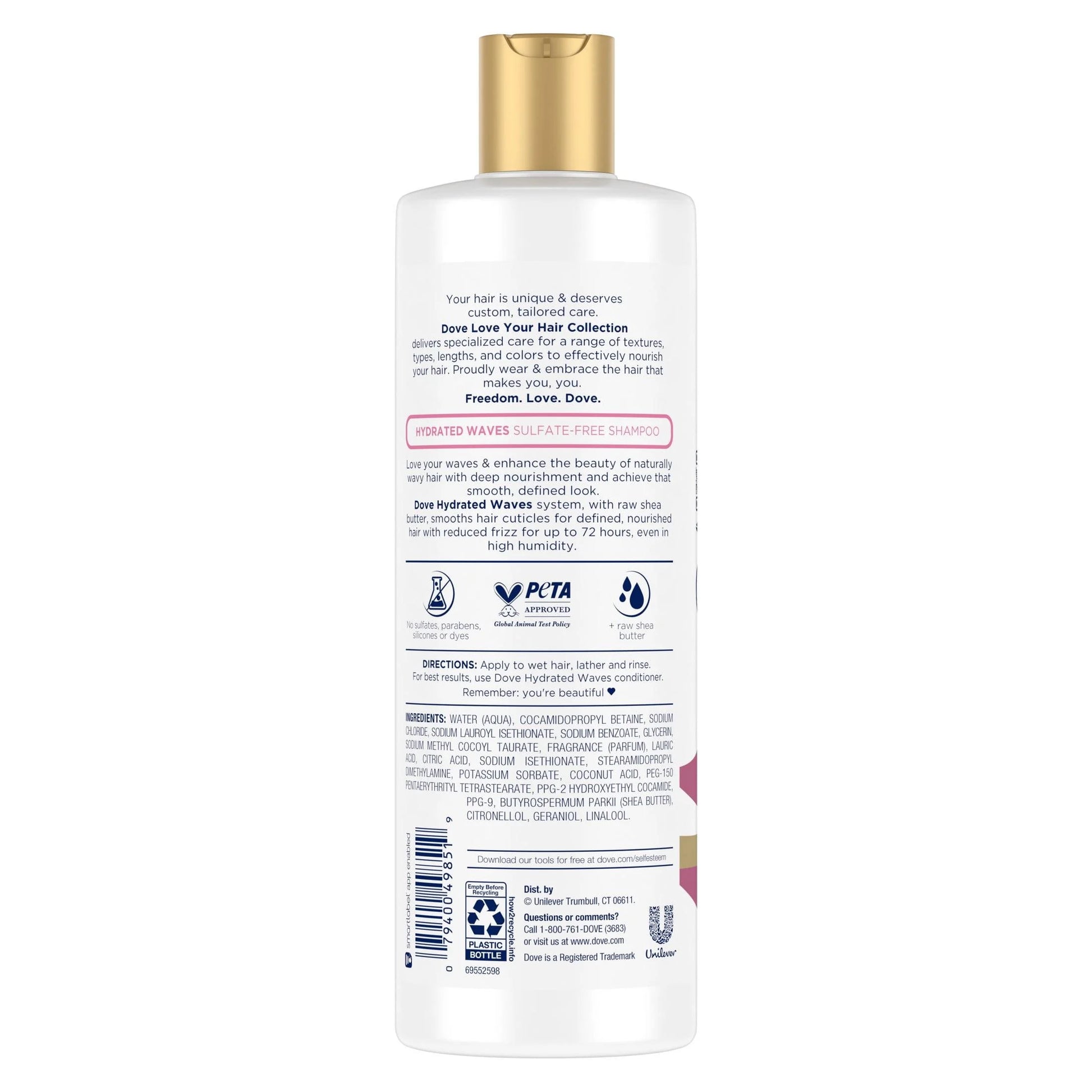 Love Your Waves Sulfate-Free Shampoo Hydrated Waves, 13.5 Oz