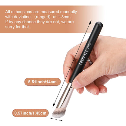 under Eye Concealer Brush, Angled Contour Brush Synthetic Kabuki Brush for Concealing Blending Setting Buffing with Liquid, Cream and Powder Cosmetic (270S)