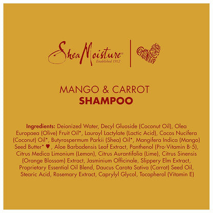 Extra-Nourishing Shampoo Hair Care for Kids Mango Carrot with Shea Butter 8 Oz