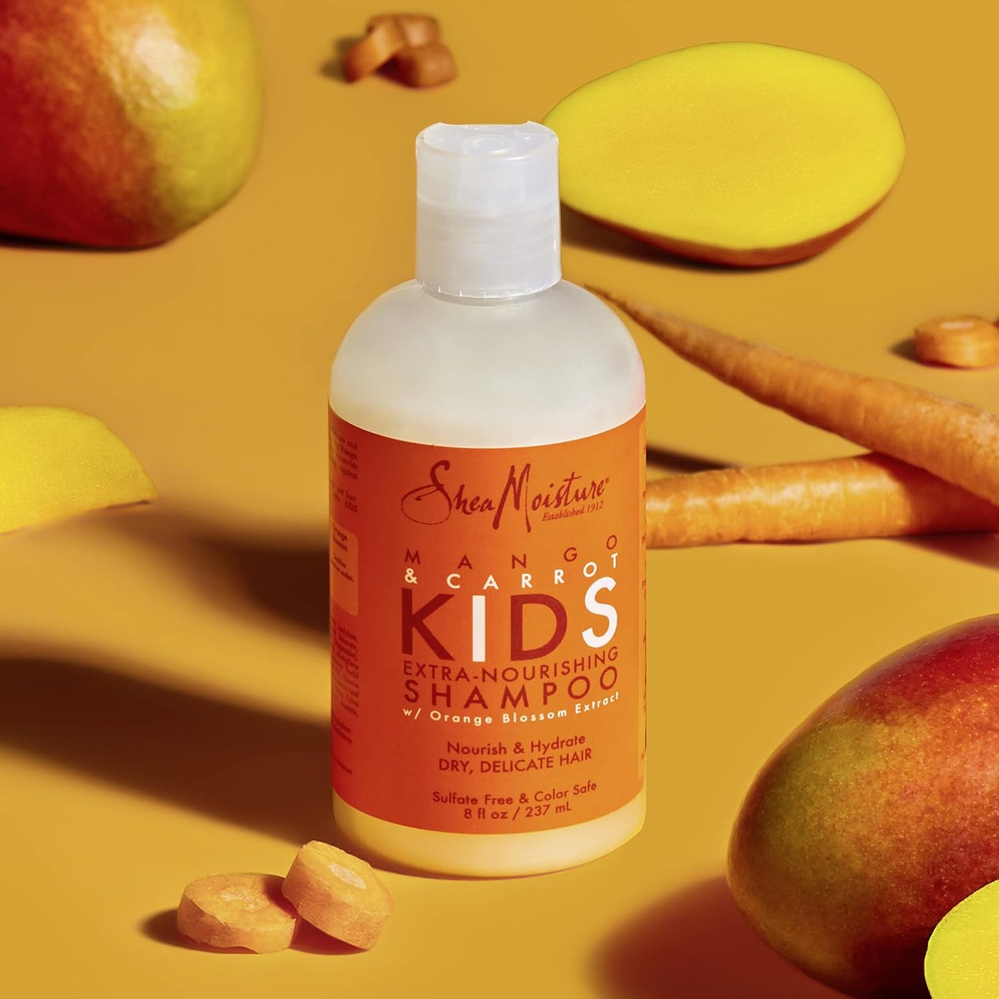 Extra-Nourishing Shampoo Hair Care for Kids Mango Carrot with Shea Butter 8 Oz